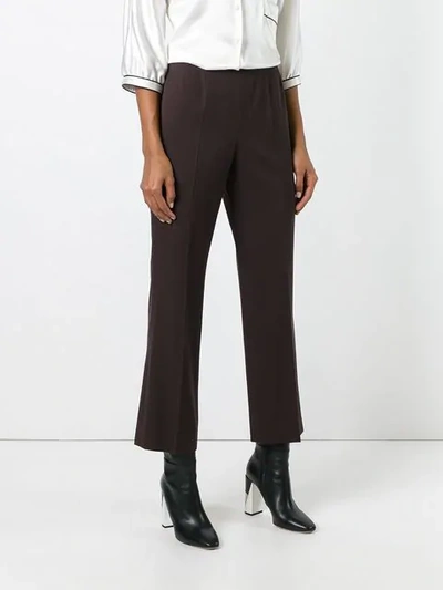 Pre-owned Chanel Cropped Tailored Trousers In Brown