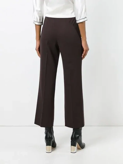 Pre-owned Chanel Cropped Tailored Trousers In Brown