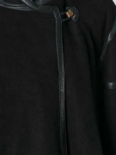 Shop Alaïa Shawl Collar Coat In Black