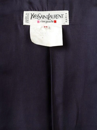 Shop Saint Laurent Yves  Vintage 'rive Gauche' Pinstriped Suit - Blue