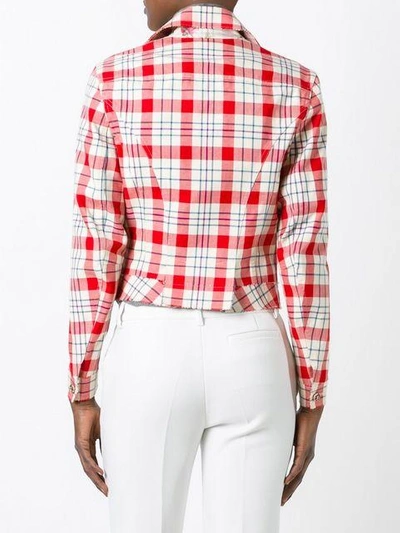 Pre-owned John Galliano Checked Jacket In Red