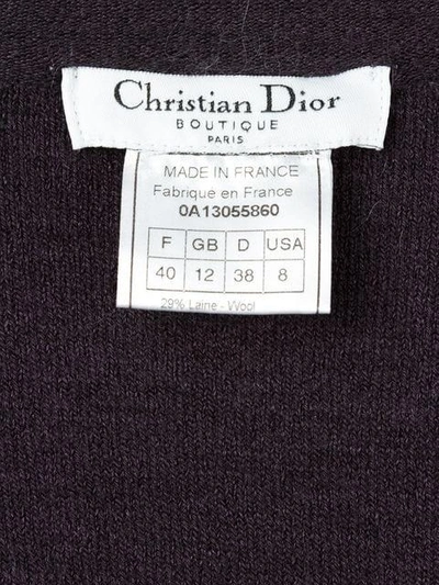 Pre-owned Dior Embellished Trim Jumper In Grey