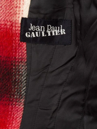 Pre-owned Jean Paul Gaultier Vintage Checked Skirt Suit In Red