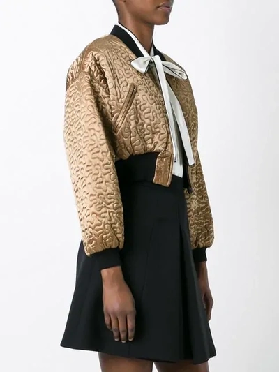 Pre-owned Jean Paul Gaultier Vintage Cropped Bomber Jacket In Metallic
