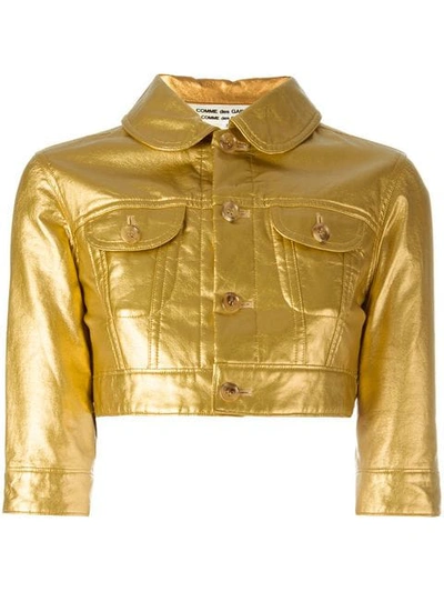 Pre-owned Comme Des Garçons 2007 Cropped Jacket In Metallic
