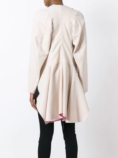 Shop Comme Des Garçons Vintage Open Front Jacket - Neutrals