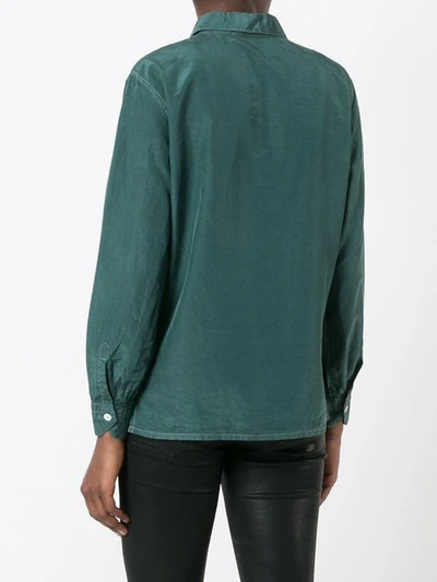 Pre-owned Emilio Pucci Vintage Silk Shirt In Green