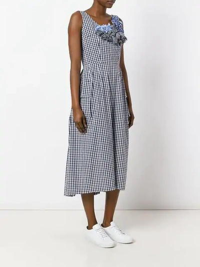 Pre-owned Comme Des Garçons Gingham Dress In White