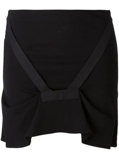 Pre-owned Helmut Lang Strap-detail Miniskirt In Black