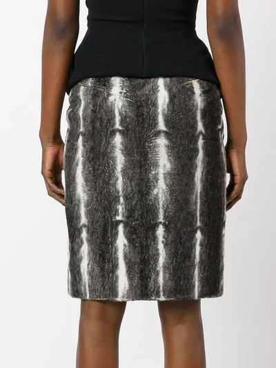 Pre-owned Dior  Faux Fur Skirt In Grey