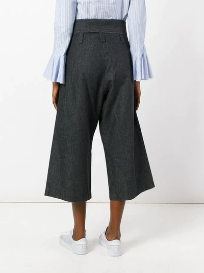 Pre-owned Y's By Yohji Yamamoto Vintage High Waist Cropped Trousers In Grey