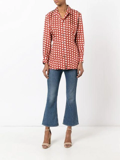 Pre-owned Jean Paul Gaultier Vintage Dotted Vest Panel Shirt In Red