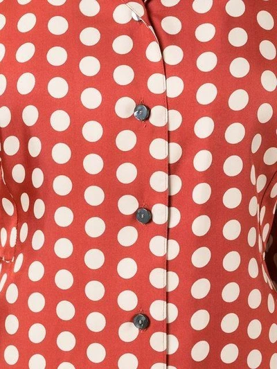 Pre-owned Jean Paul Gaultier Vintage Dotted Vest Panel Shirt In Red