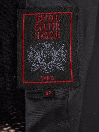 Shop Jean Paul Gaultier Vintage Jean Paul Gaultier Classique Patterned Logo Print Jacket - Black