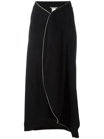 Pre-owned Comme Des Garçons Asymmetrischer Rock In Black