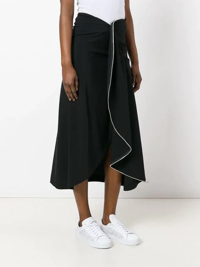 Pre-owned Comme Des Garçons Asymmetrischer Rock In Black