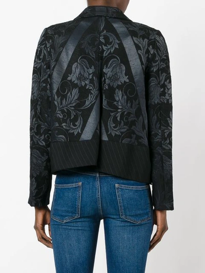 Pre-owned Comme Des Garçons Floral Jacquard Jacket In Black