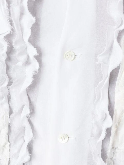 Pre-owned Comme Des Garçons 2002 Robe De Chambre Sheer Bib Top In White