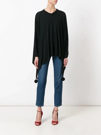 Pre-owned Jean Paul Gaultier Vintage Poncho Sweater In Black