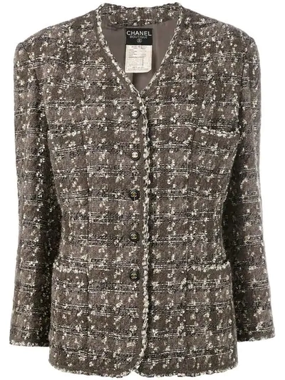 Pre-owned Chanel Vintage Tweed Jacket - Brown