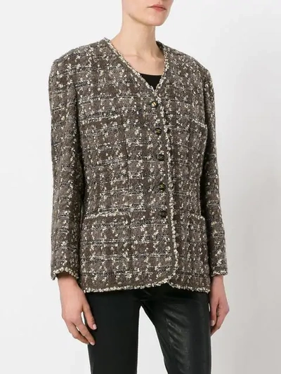 Pre-owned Chanel Vintage Tweed Jacket - Brown