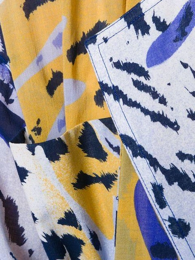 Pre-owned Jean Louis Scherrer Vintage Leopard Print Jacket In Blue