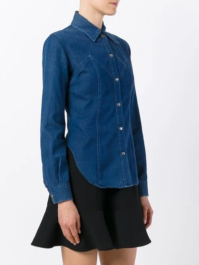 Pre-owned Romeo Gigli Vintage Denim Shirt In Blue