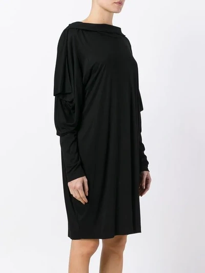 Pre-owned Jil Sander Vintage Cowl Back Dress In Black