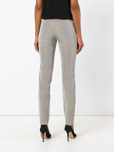 Pre-owned Romeo Gigli Vintage Slim Textured Trousers In Grey
