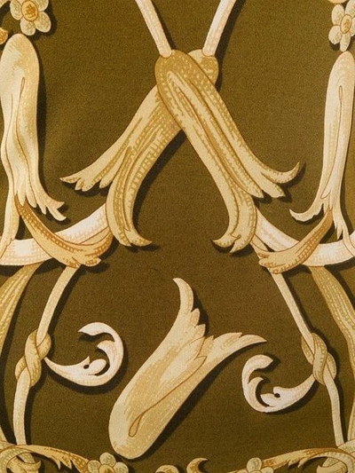 Pre-owned Hermes  Long Printed Blouse In Brown