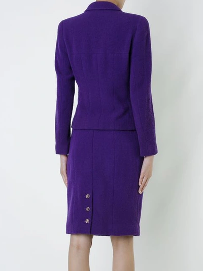 Pre-owned Chanel Vintage Vintage Setup Skirt Suit - Purple In Pink & Purple