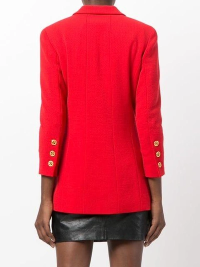 Pre-owned Chanel Vintage Tailored Jacket In Red