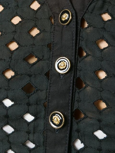Shop Versace Punk Cutout Waistcoat - Farfetch In Black