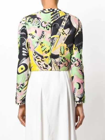 Shop Versace Haute Couture Printed Jacket - Multicolour