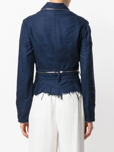 Shop Dior Christian  Vintage Ripped Style Jacket - Blue