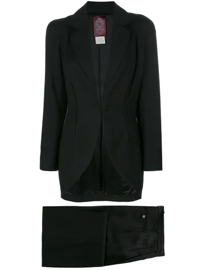 Pre-owned John Galliano Vintage 古着西装夹克长裤套装 - 黑色 In Black