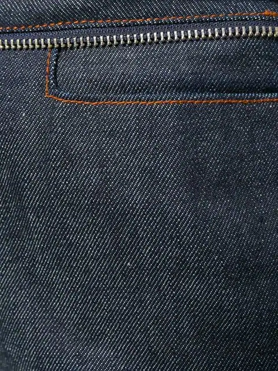 Pre-owned Jean Paul Gaultier Vintage Denim Trousers With Overlayed Skirt In Blue