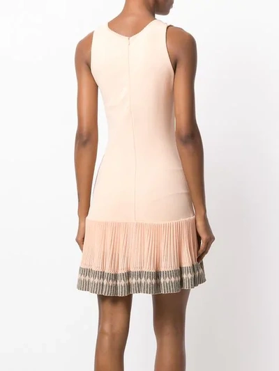 Shop Alaïa Vintage Color Block Fitted Dress - Pink