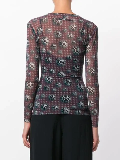 Pre-owned Jean Paul Gaultier Vintage Sheer Printed Top In Multicolour
