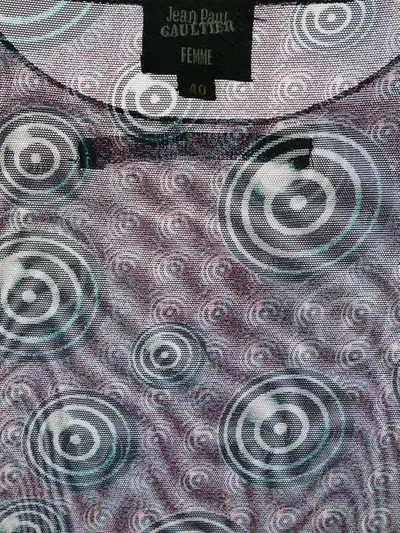 Pre-owned Jean Paul Gaultier Vintage Sheer Printed Top In Multicolour
