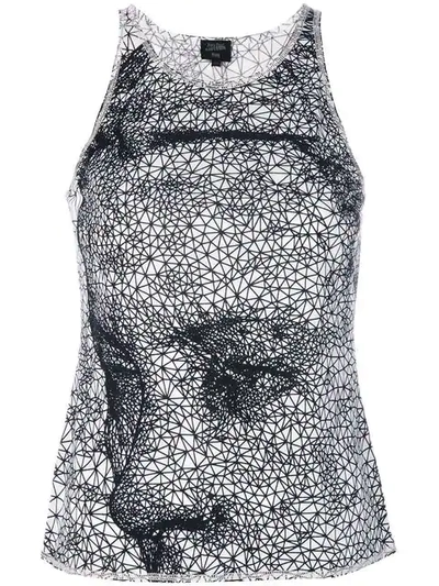 Pre-owned Jean Paul Gaultier Vintage Printed Top In Black