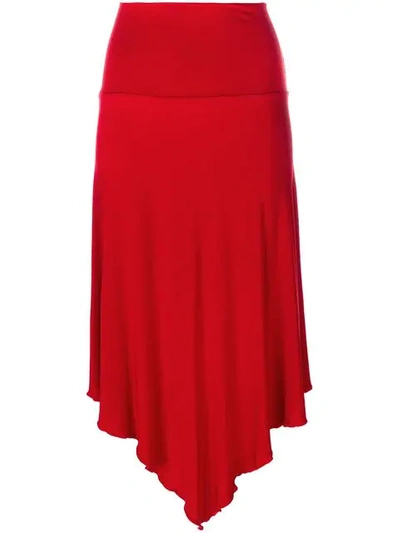 Pre-owned Jean Paul Gaultier Vintage Asymmetrischer Rock In Red