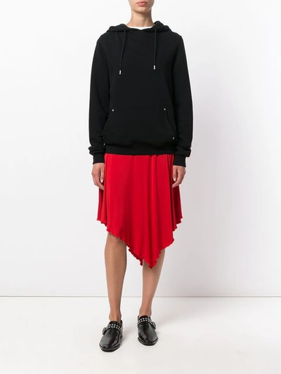 Pre-owned Jean Paul Gaultier Vintage Asymmetrischer Rock In Red