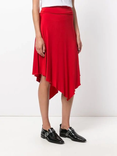 Pre-owned Jean Paul Gaultier Vintage Asymmetrischer Rock In Red