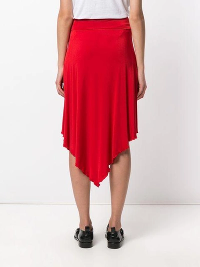 Pre-owned Jean Paul Gaultier Vintage Asymmetrischer Rock In Red