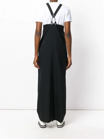 Pre-owned Jean Paul Gaultier Vintage Long Skirt With Suspenders In Black