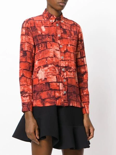 Pre-owned Jean Paul Gaultier Vintage Brick Print Shirt In Multicolour
