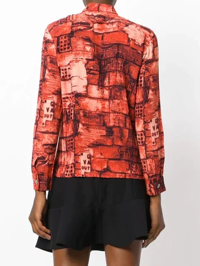 Pre-owned Jean Paul Gaultier Vintage Brick Print Shirt In Multicolour