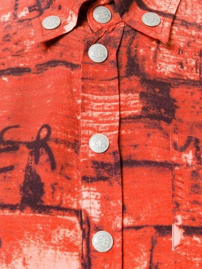Pre-owned Jean Paul Gaultier Vintage Brick Print Shirt In Multicolour