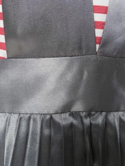 Pre-owned Comme Des Garçons Pleated Metallic Skirt In Grey